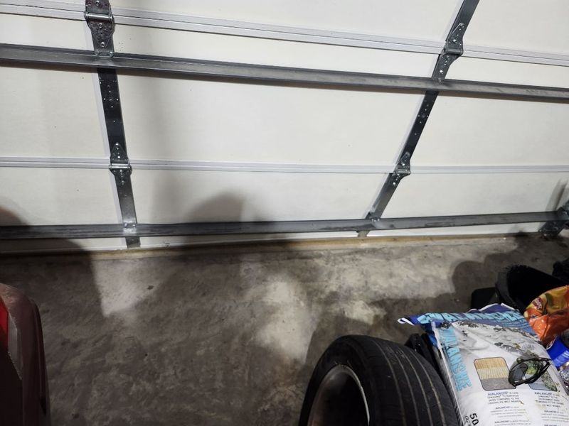 Inside view of a garage door checked for an estimate in Aledo, TX