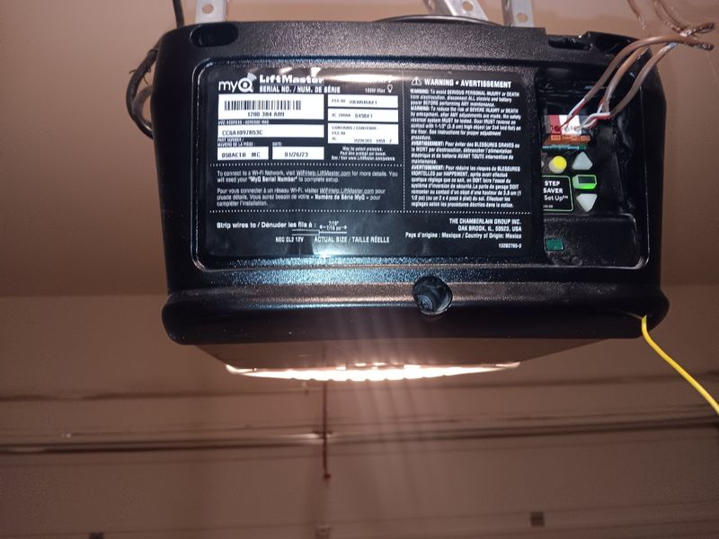 Garage door opener checked on a service call in Cross Roads, TX