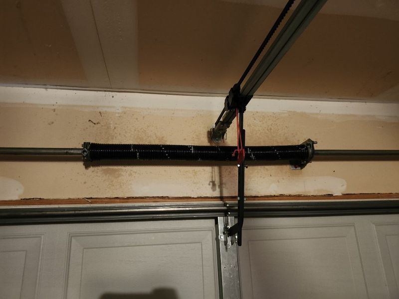 New torsion spring on a garage door in Heartland, TX