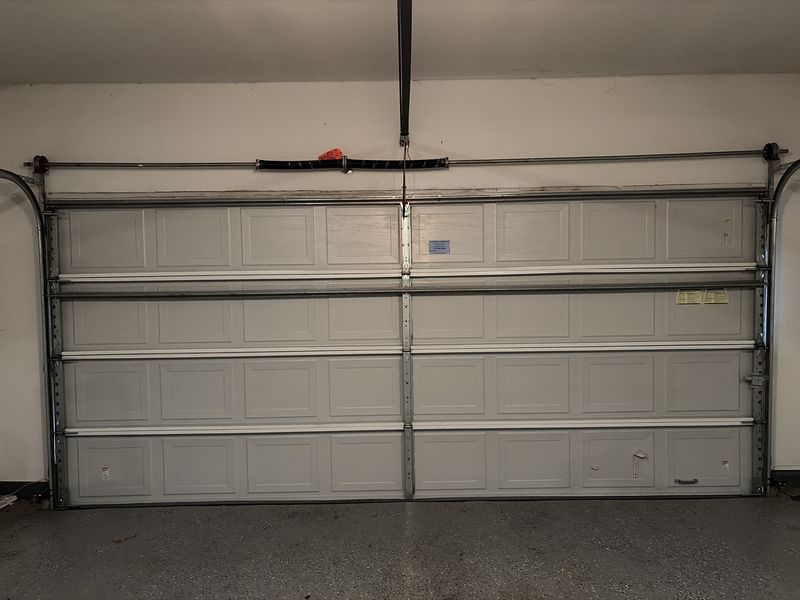 Garage door after a spring replacement in Lakewood Village, TX