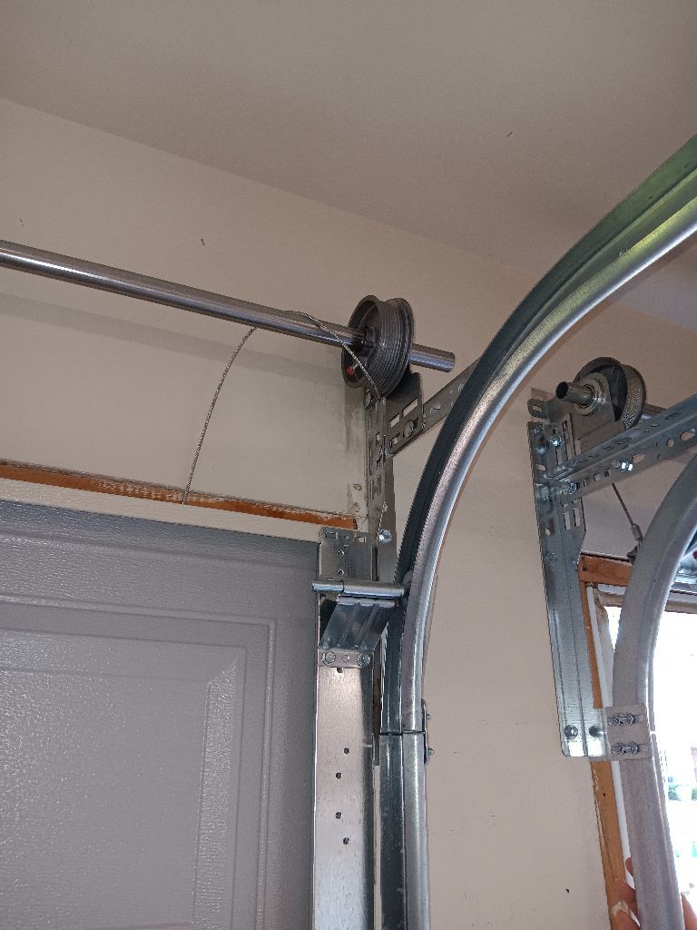 Cable drum and track after a cable reset in Lantana, TX