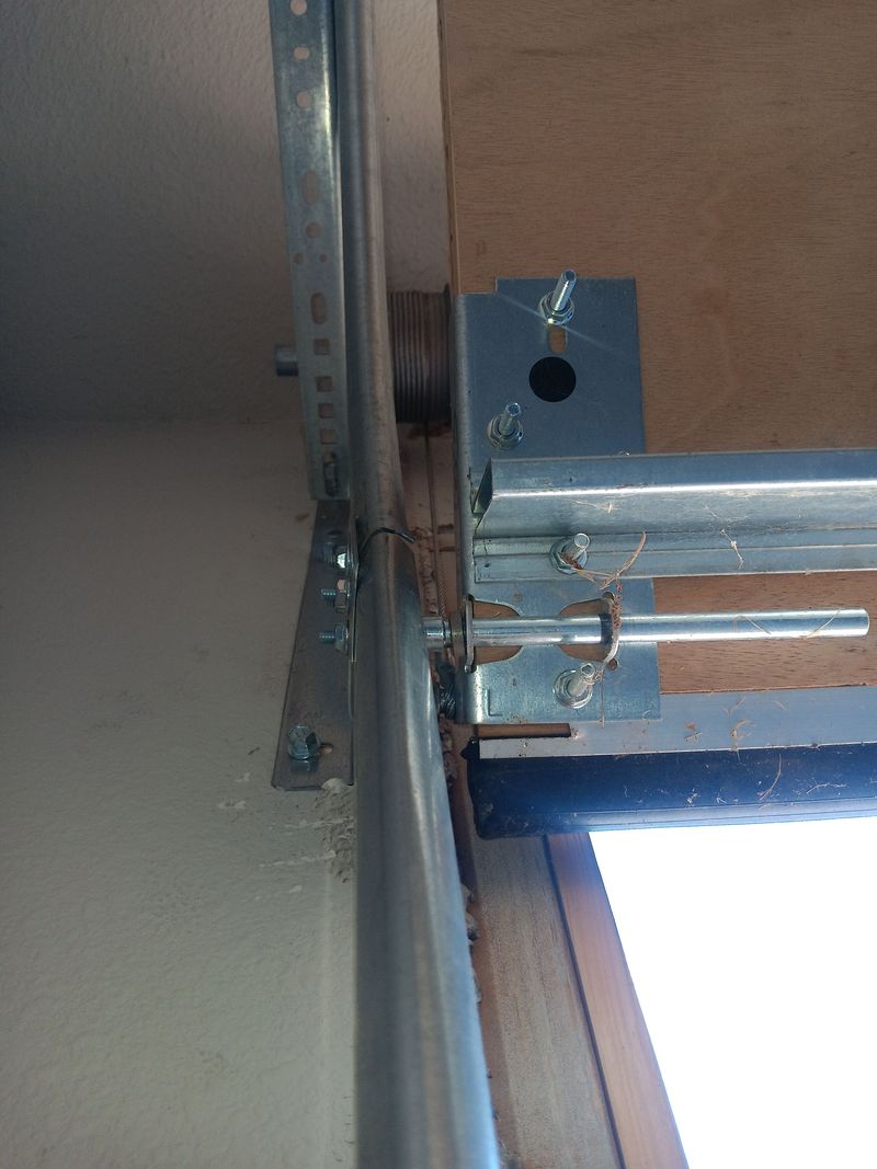Track hardware after a door balance adjustment in Northlake, TX