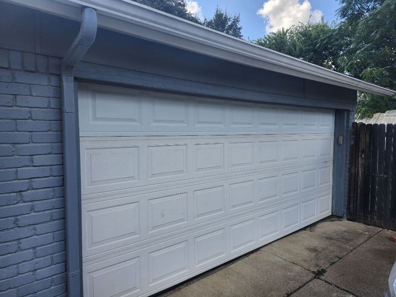 Replacement panel on a white door in Fort Worth, TX