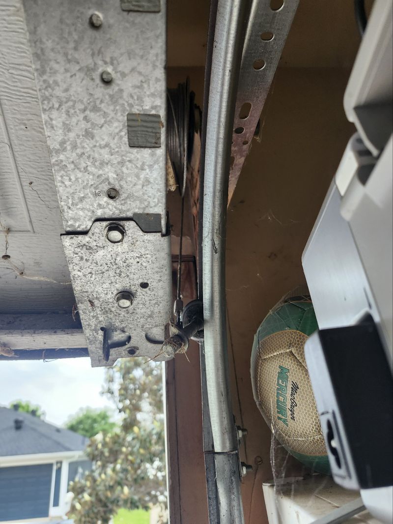 Track and bracket check on an off-track door in Savannah, TX