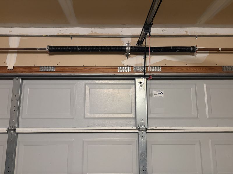New reinforcing strut on a garage door in Venus, TX
